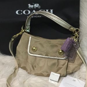 Coach Signature Poppy khaki/gold Crossbody